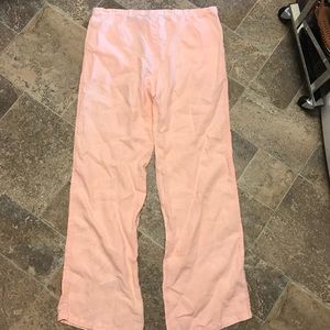 Victoria Secret Flax Pants Linen Beach Lounge Sz.4